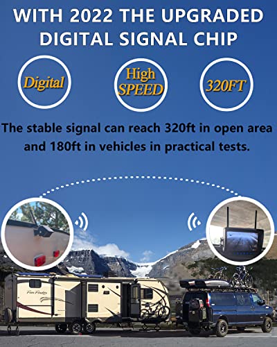 Rv Wireless Backup Camera, Douxury Ip69 Waterproof 170° Wide View Angle Hd 1080P Backup Camera + Hd Lcd 7" Monitor, Digital Wireless Backup Camera System For Truck 5Th Wheel Trailer Pickup Camper Bus #TOP1