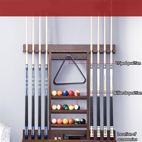 Support de queue de billard mural pour optimiser le rangement de 8 bâtons