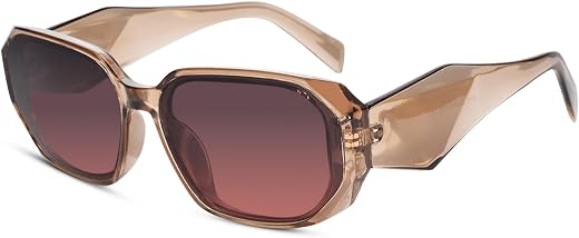 LensKandy Full Rim Rectangle Branded Latest &amp; Stylish Sunglasses for Women | 100% UV Protected | Medium | 9115