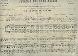  JOURNAL DES DEMOISELLES - 34° ANNEE DE MARS 1866 : LA CHEVRE DE JEANNE - PIANO ET CHANT.