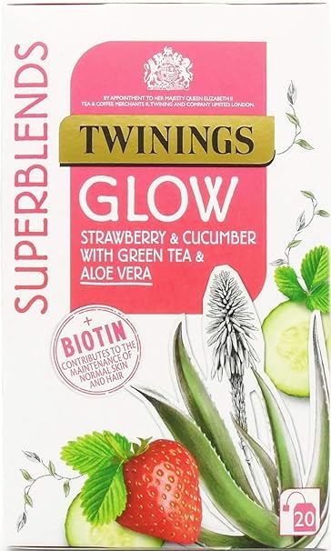 Glow Strawberry and Cucumber with Green Tea and Aloe Vera Twinnings 40 g (Pack of 1) (Imported) (B0D6GL3DRZ) Amazon Price History, Amazon Price Tracker