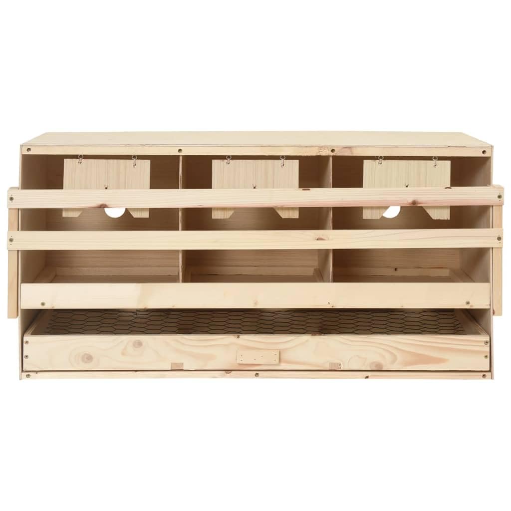 Genérico Ponedero para gallinas 3 Compartimentos Madera Pino 72x33x38 cm,Economía e Industria,Agricultura,Cría de Animales,Incubadoras de huevos-170654