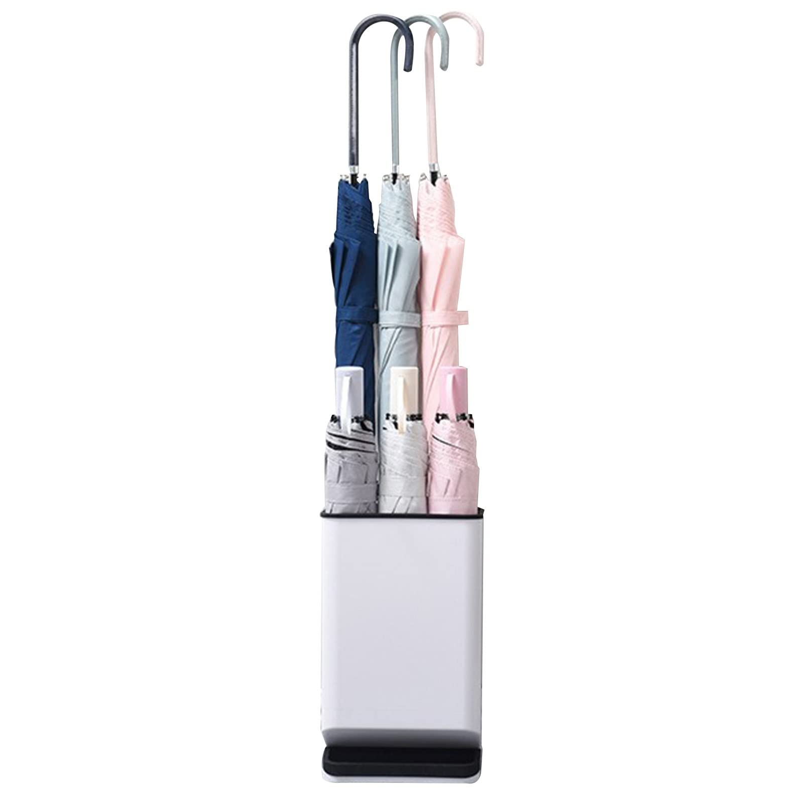 Portaombrelli Mini portaombrelli in plastica a 6 Slot con Vassoio raccogligocce Rimovibile, portaombrelli Rettangolare Antiscivolo, Secchiello per ombrelli Impermeabile
