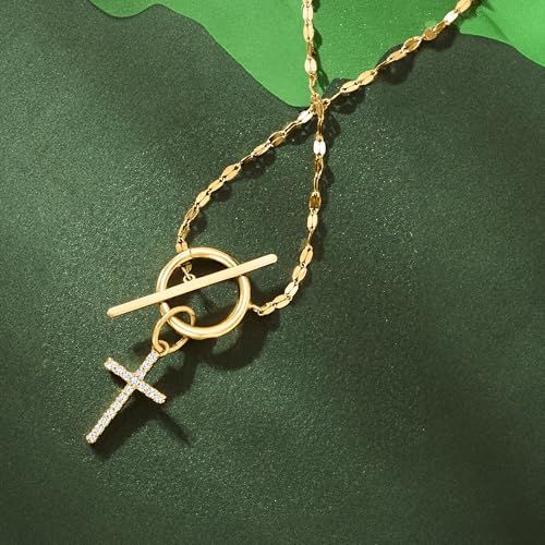 Pure Collection by Ross-Simons 0.10 ct. t.w. Diamond Cross Charm in 14kt Yellow Gold3