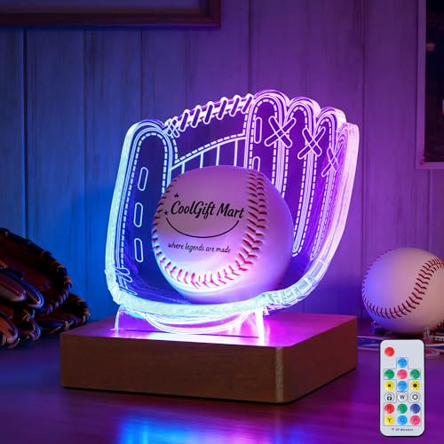 CoolGift Mart Light Up Baseball Glove Display Stand