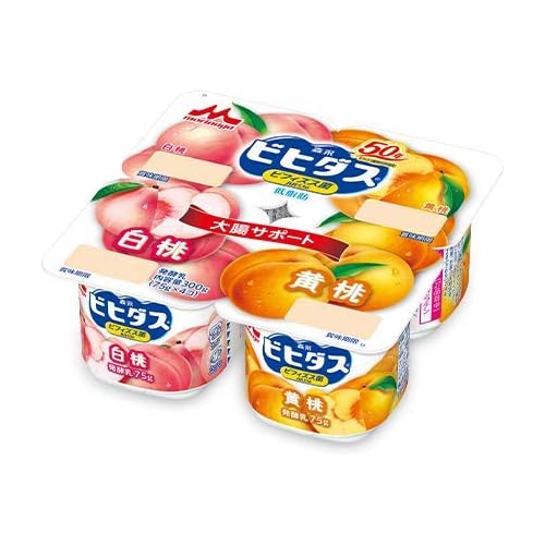 森永乳業 ビヒダス ヨーグルト 白桃+黄桃