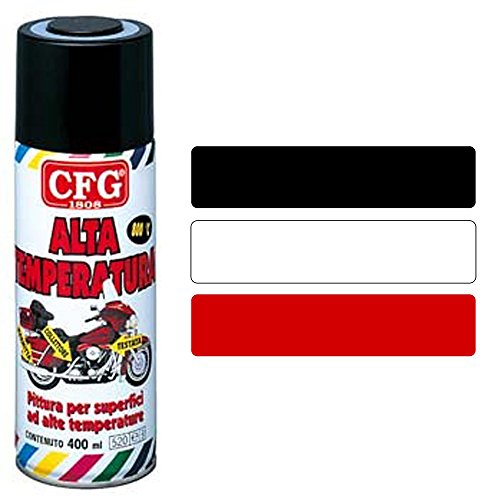 CFG - SPRAY 400ML SMALTO ACRILICO PER ALTE TEMPERATURE MILLEUSI RAPIDA ESSICCAZIONE COLORE NERO