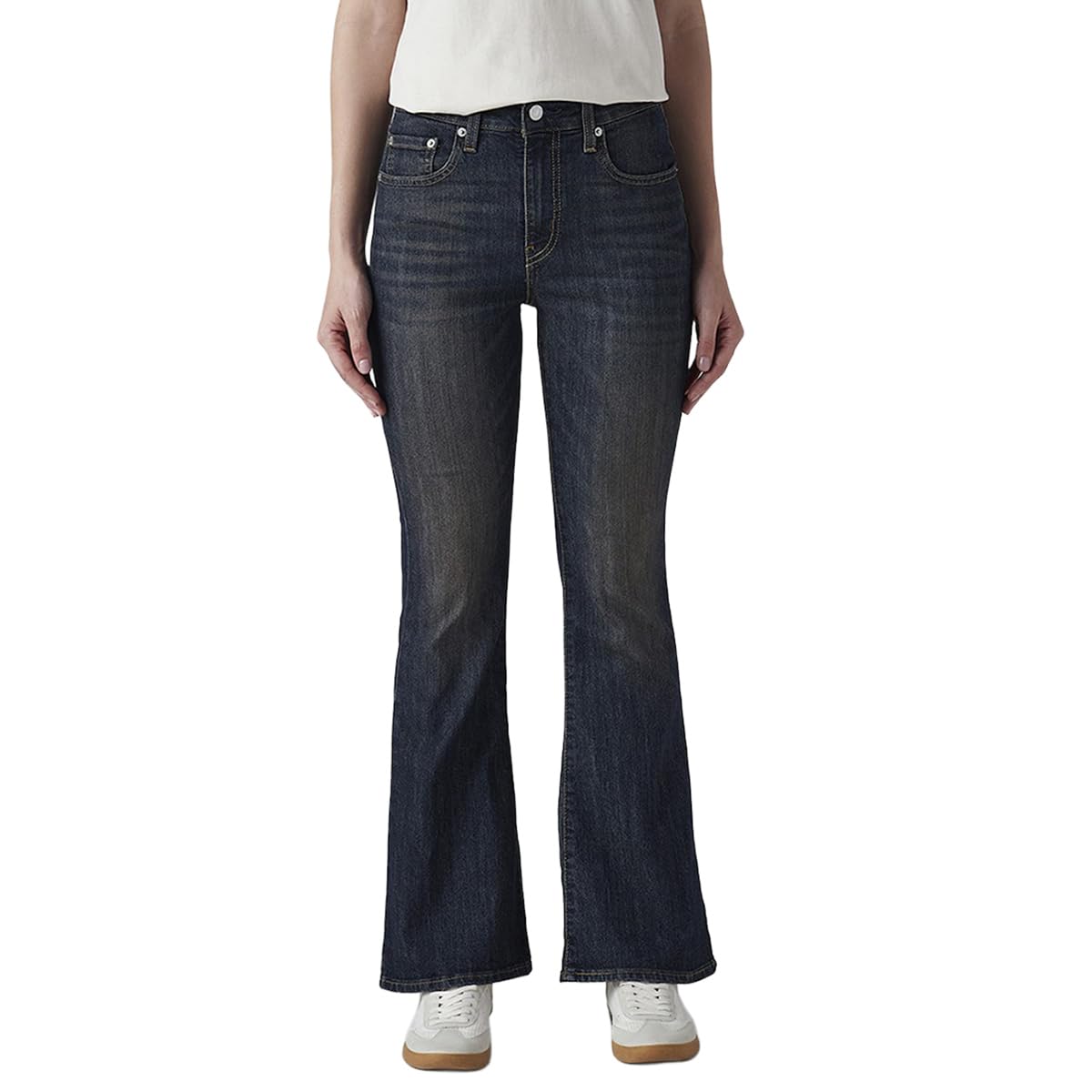 levi's Women's 726 Dark Indigo Flared Fit High-Rise Jeans-picture-18