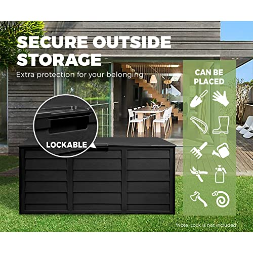 image for LI LIVSIP 290L Outdoor Storage Deck Box Bench - Waterproof & Lockable 