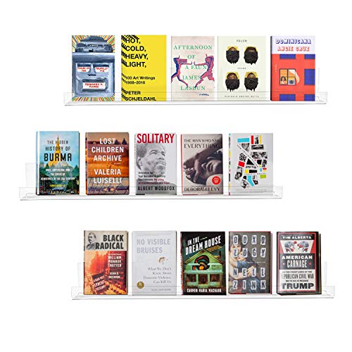 Fasmov F-FLOATINGBOOKSHELF-6P 6 Pack 15 Inch Acrylic Floating Bookshelf, Invisible Wall Bookshelves thumb #7