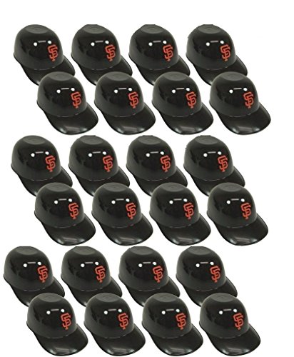 MLB Mini Batting Helmet Ice Cream Sundae/Snack Bowls, Giants - 24 Pack