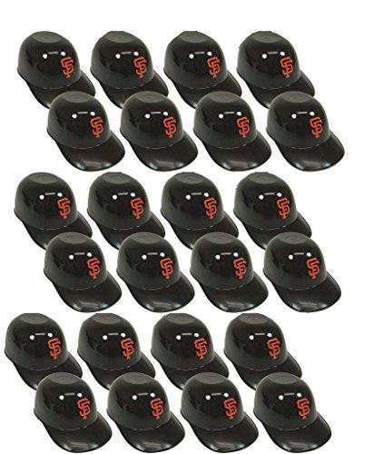 BD&A MLB Mini Batting Helmet Ice Cream Sundae/Snack Bowls, Giants - 24 Pack