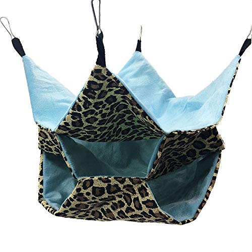 Oncpcare Small Pet Cage Hammock, Sugar Glider Triple Bed Hammock Rat Bed Guinea