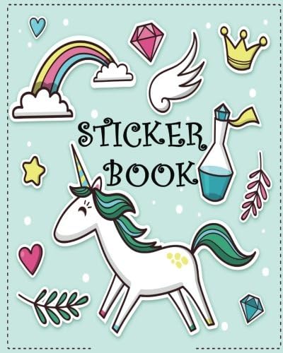 Sticker Book: ltimate Blank Sticker Book for Kids, Sticker book Collecting Album: Blank Notebook Pages, Size: 8" x 10" (Blank Sticker book for Toddlers, Kids, Girls, Boys) (Volume 2)