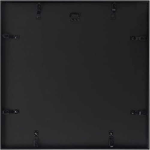 Miniatura 7 de Frametory, Marco de fotos de 16 x 16 pulgadas, para nueve fotos de 4 x 4, moldeado de metal de aluminio, tapete marfil de nueve aperturas,