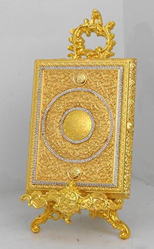 1907 Islamic Muslim Gold Quran box with rhinestone/Home decorative