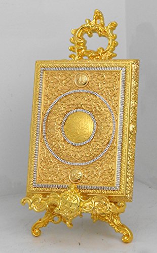 1907 Islamic Muslim Gold Quran box with rhinestone/Home decorative