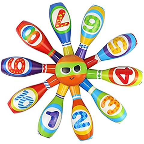yoptote Kegelspiel für Kinder Outdoor Kinderspielzeug ab 3+ Jahre Bowling Set Kinder mit 10 Kegel und 2 Bälle Montessori Spielzeug ab 3 4 5 Jahre Junge Mädchen Lernspiele Geschenke für Kinder Cover