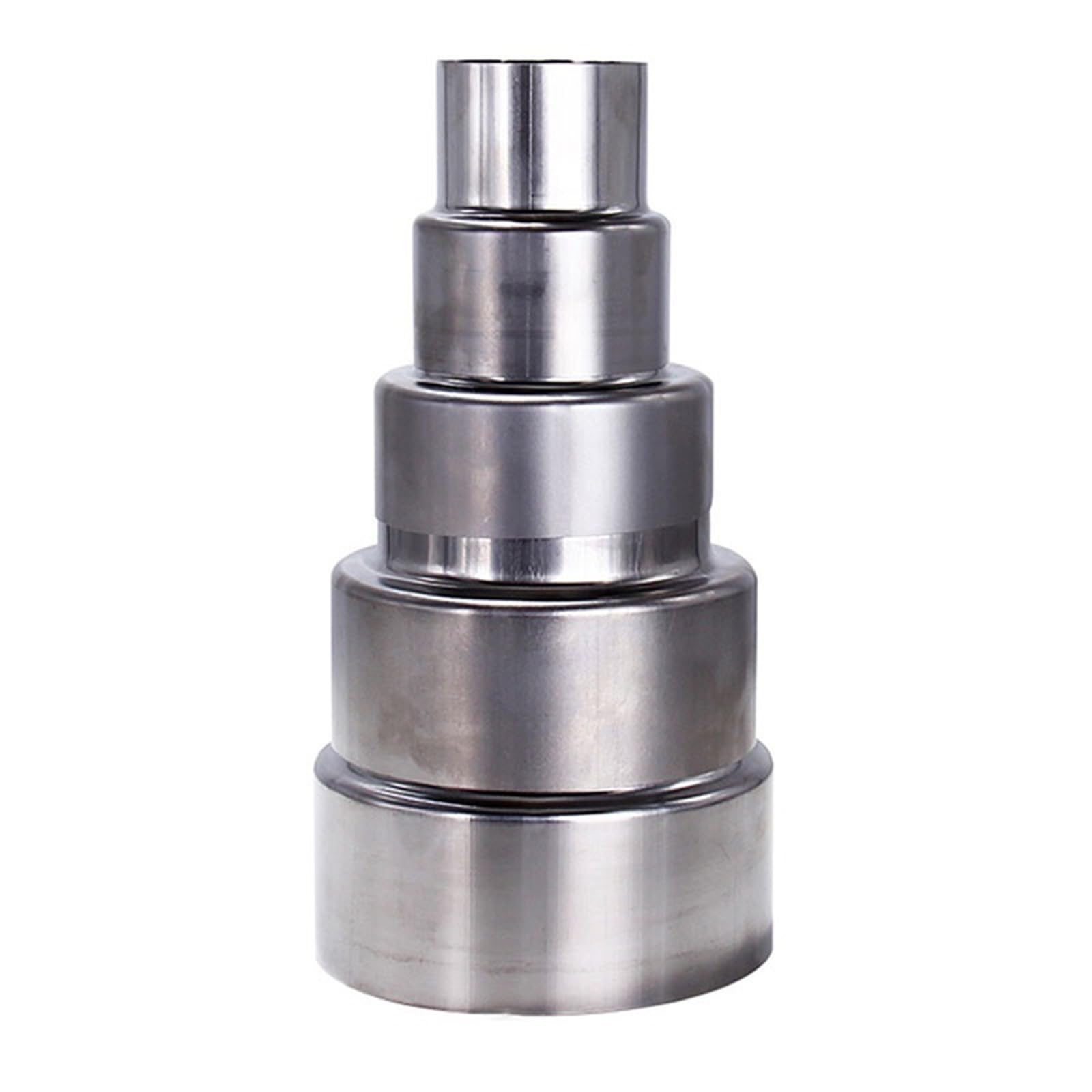 Stove Pipe Reducer Flue Connector, Stainless Steel Chimney Flue Liner Reducer Chimney Adaptor Pipe for Wood Burning Stove Fireplaces, 1pcs(11cm~5cm)