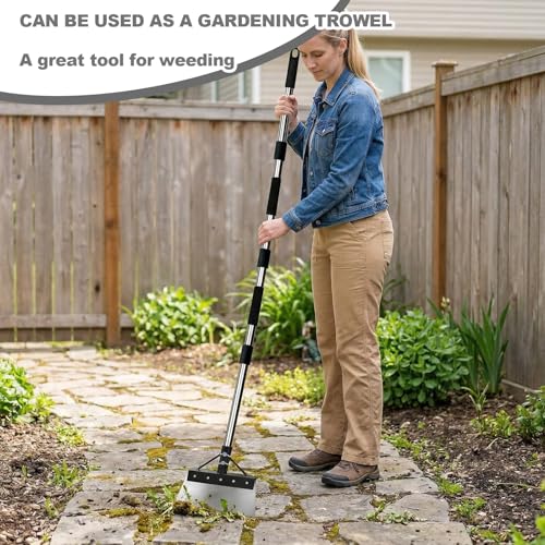 Pala plana para jardín con mango de 60 pulgadas BSMstone miniatura 2