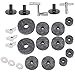 Drum Felt Pad 23Pcs Cymbal Replacement Accessories with Wrench Sleeves Washers Base Wing Nuts Hi-Hat Clutch Felt(Gray)