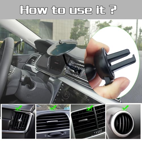 image for SCCUP Car Cymbals for Drummers, Mount Vent Grip with Joint Ball, Finge