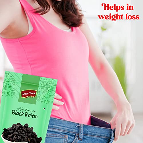 Image of Dried Treats Premium Fresh Raisins (Black Raisins /Kali Darakh, 600Gm)
