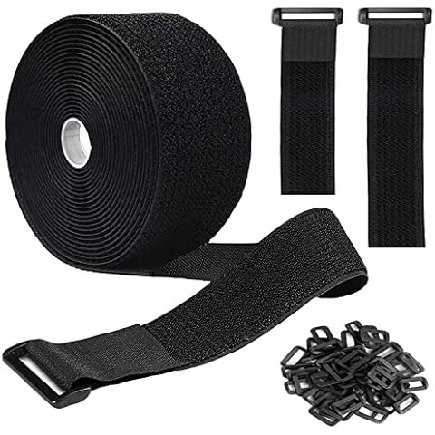Jumpso 16Ft Cable Ties with 15 Buckles Cover