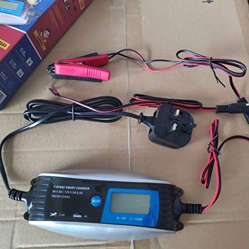 Carica Batteria per Auto,Caricabatterie Auto Caricabatterie 6V / 12V 0.8A 4A Moto Plug batteria for auto 7-Stage intelligente automatico impermeabile caricatore