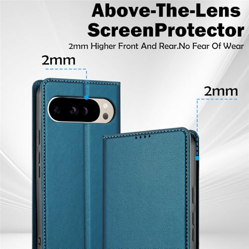 Étui portefeuille Google Pixel 10 rouge magnétique en cuir premium chic - 6