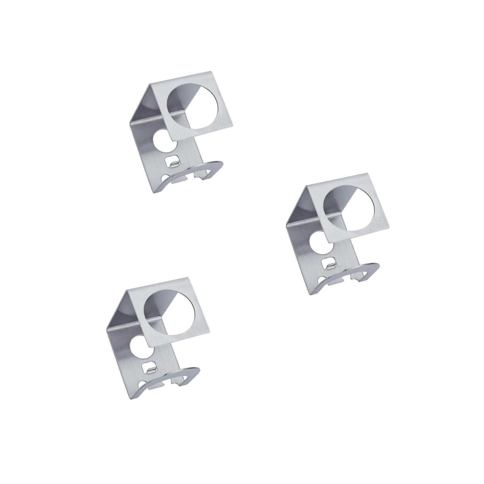 Amosfun 3pezzi Inossidabile Per Spazzolini e Dentifricio Portaspazzolino Multi- e Antiruggine Design Per Installazione Facile Foratura
