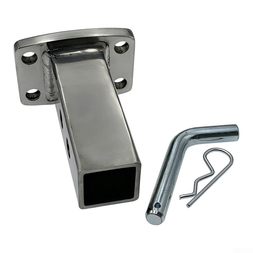 Quadrat Rohr Adapter 85x45mm Lochabstand Quadrat Rohr Adapter(Silver)