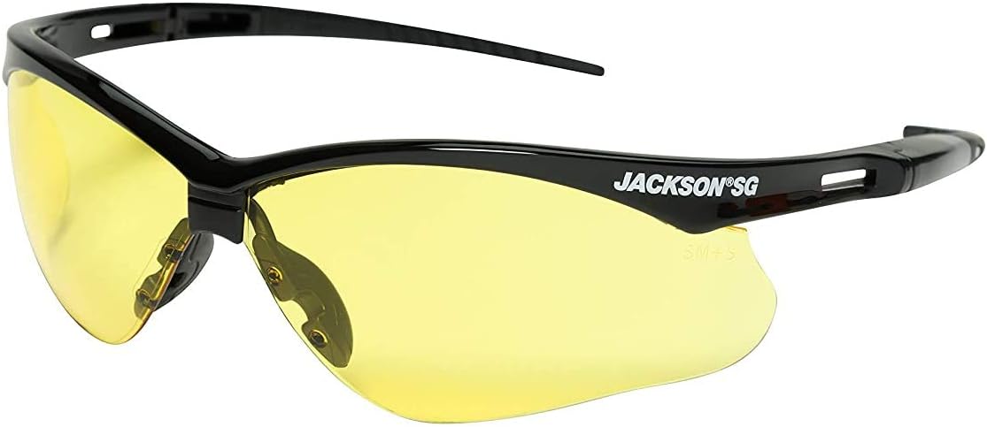 Jackson Safety SG Safety Glasses - Eye Protection for Men & Women - ANSI Z87.1 - Pack of 12 (Multiple Styles)