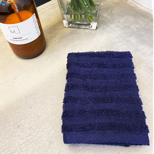 Made in The USA Blue Ridge Towel Collection - 100% American Made Ribbed Cotton Towels. Quick Dry Premium Absorbency. Soft and Luxurious Hotel Bathroom Sets - Wash Cloth Navy Made in The USA Blue Ridge Towel Collection - 100% American Made Ribbed Cotton Towels. Quick Dry Premium Absorbency. Soft and Luxurious Hotel Bathroom Sets - Wash Cloth Navy
