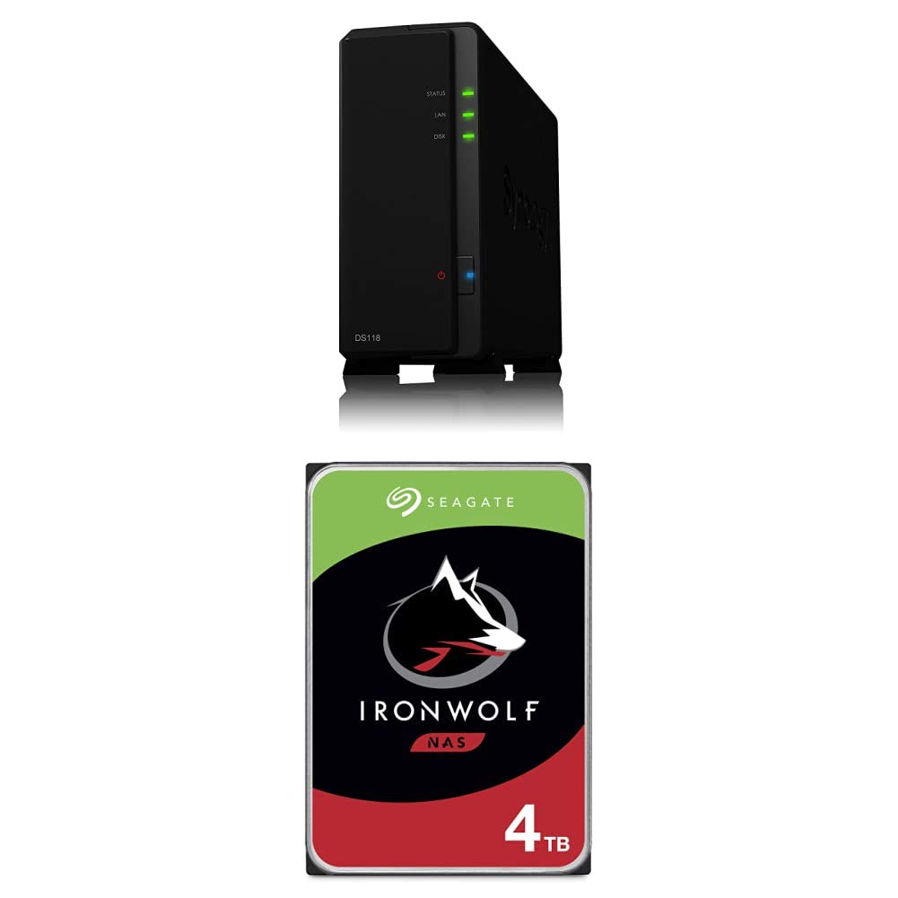Synology 1 Bay NAS Disk Station, DS118 IronWolf 4TB : Amazon.ca 