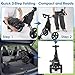 3 Wheel Golf Push Cart,Lightweight Golf Pull Cart with Quad-Fold Frame,and Cleaning Kit Golf,Cooler Bag,Cup/Phone/Umbrella Holder Compact Golf cart-black