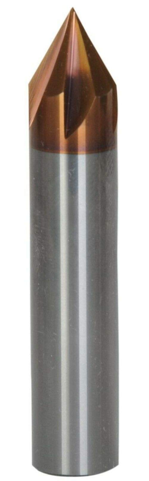 VHM Entgrater, Fasenfräser, 60°, Sonderbeschichtung, 3, 4, 5, 6, 8, 10, 12 mm, Größe: 10 x 63 - d2=10 mm - Z=4