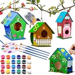 4 Pack DIY Bird House Kit for Kids, Arts and Crafts for Kids, Buildable DIY Birdhouse Kit for Children to Build, which is a Suitable for Children Over 3 Years Old