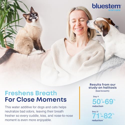 bluestem Freshens Dog and Cat Breath - Safe and Effective Dental Water Additive - 17 Ounce - Chicken - Thumbnail 7
