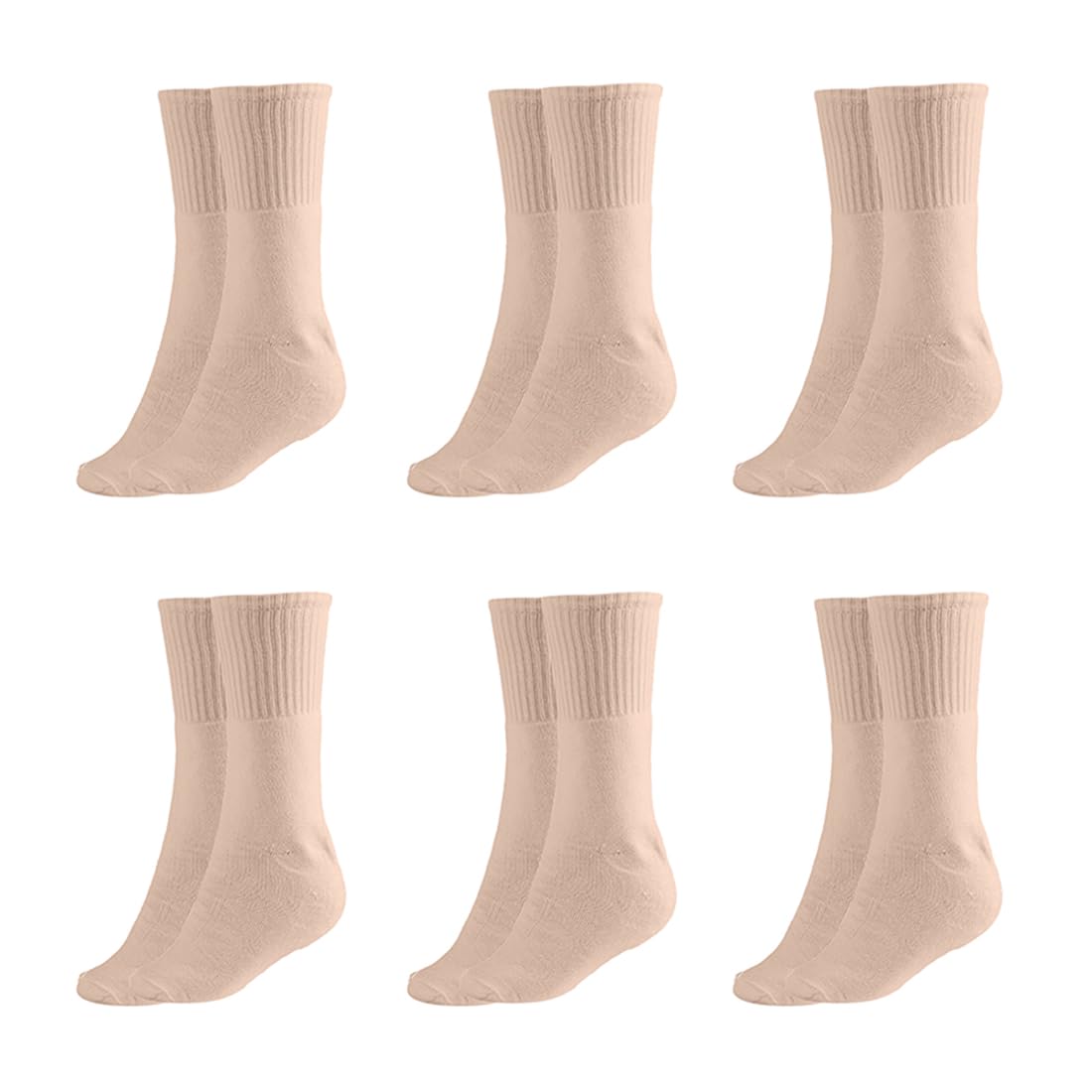 MUKHAKSH (Pack of 6 Pairs = 12 Socks Boys Cotton Terry Running Sports Athletics Cricket Badminton Basketball Football Tennis Yoga Soccer Cycling Calf Length Socks-image-18