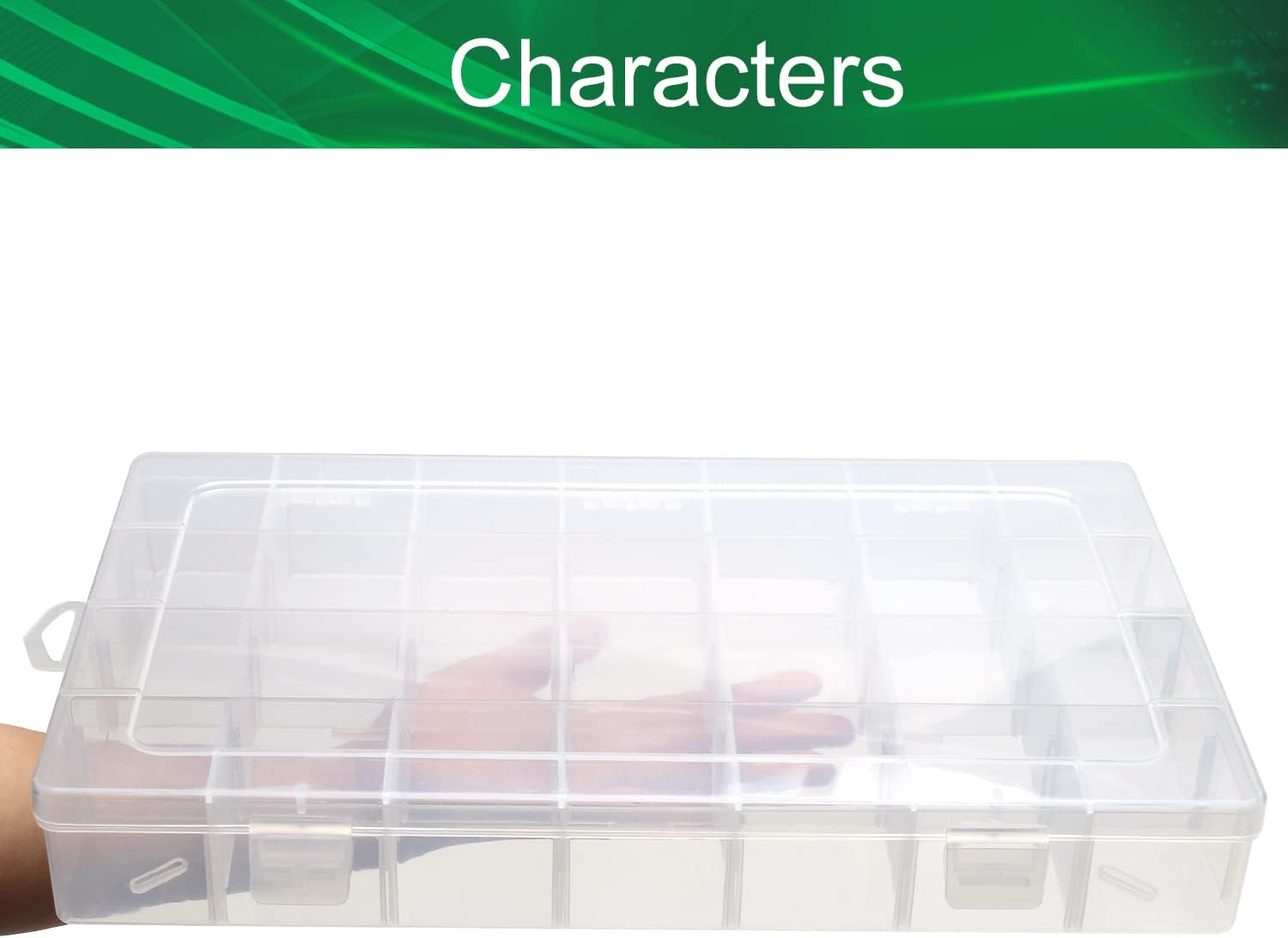 Component Storage Box 345x215x45mm Adjustable Divider Grids Removable Compartment PP Organizer for Jewelry Beads Earring Container Tool Fishing Hook Small Accessories 1Pcs
