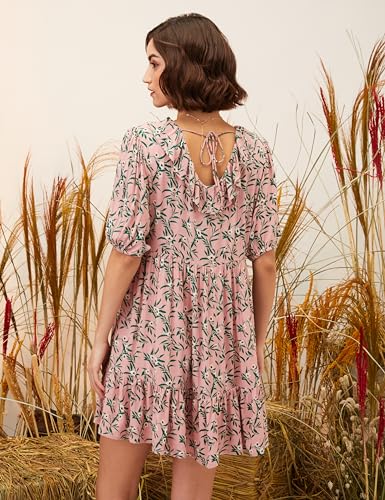 Image of Amazon Brand - Eden & Ivy Women's Crinkled Rayon Fit and Flare One Piece Knee-Length Dress (Available in Plus Sizes)