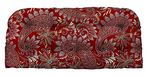 RSH DECOR: Tufted Wicker Loveseat Cushion | 41” x 19