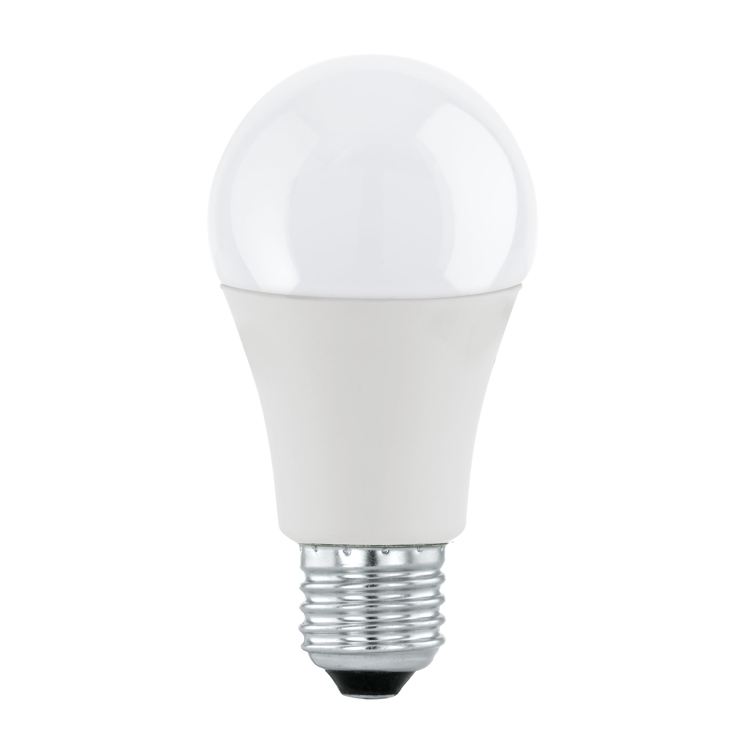 Eglo Warm White, 1055 Lumens Dimmable E27 Led Light Bulb Milky, Opaque Edison Lamp, 11 Watt (Equivalent To 75 Watt), 1055 Lumen, Warm White Glow, 3000 Kelvin, Opal White, A60, Ø 2.4"