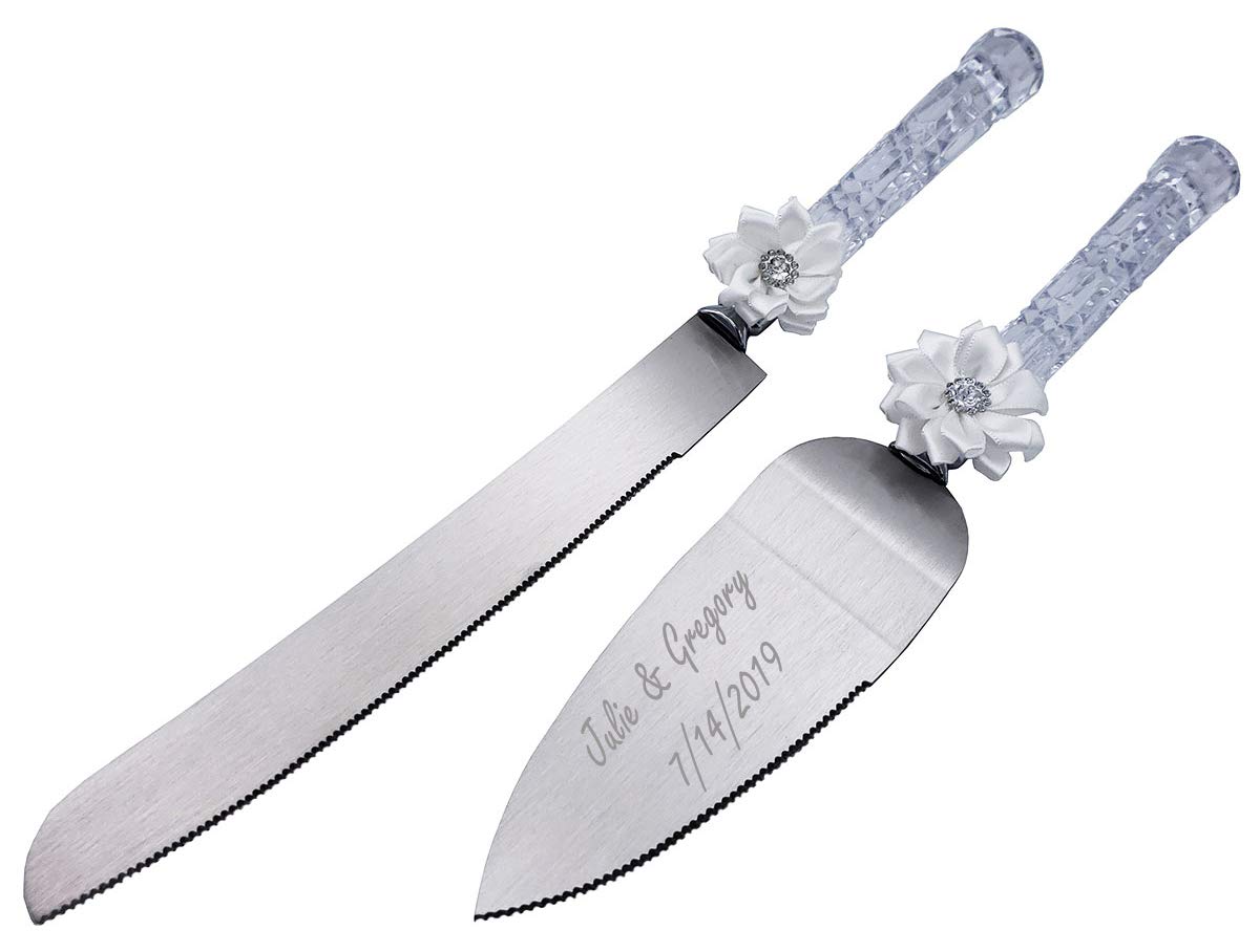 GIFTS INFINITY Personalized Wedding Cake Knife and Server