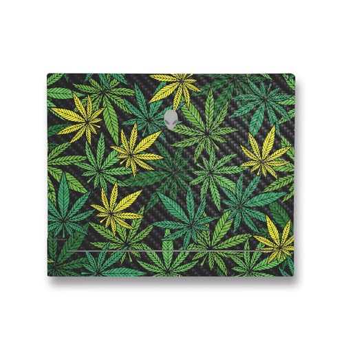 Image of MightySkins Carbon Fiber Skin Compatible with Alienware X14 R2 (2023) Full Wrap Kit - Cannabis Culture | Protective, Durable Textured Carbon Fiber Finish | Easy to Apply | Made in The USA