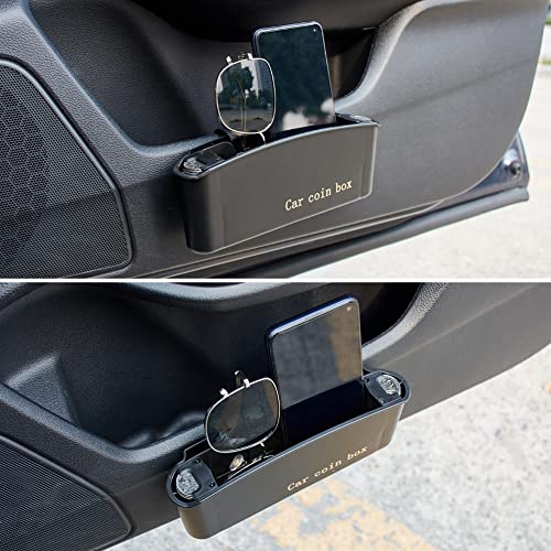 Image of Multifunctional Car Coin Holder Car Door Slot Organizer Storage Box Universal Car Side Pocket Organizer