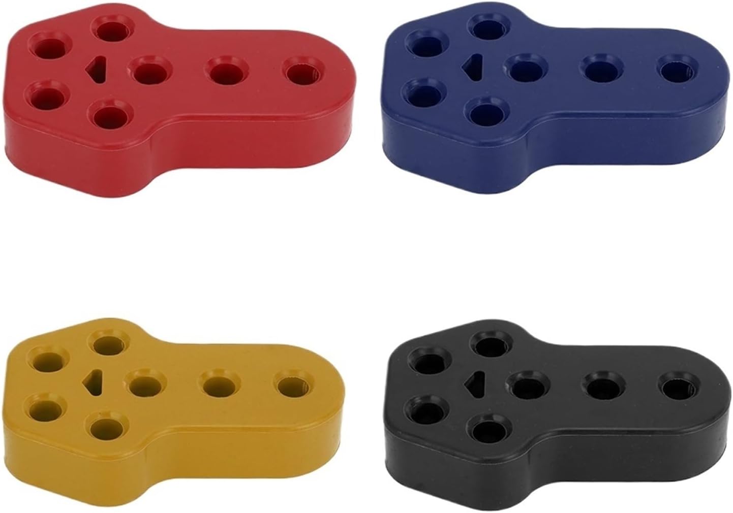 Secure 3pcs 7 Holes Muffler Exhaust Hanger/Pipe Mount Bracket Insulator For Car Truck(Red)