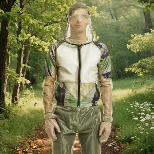 Mosquito Suits for Adult Women Full Body Fly Suit Breathable Jacket Pants Gloves Set for Beekeeping Gardening Camping miniatura 3