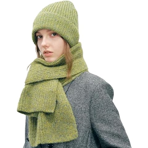 Fnaobai Winter Beanie Hat and Scarf Set Cover